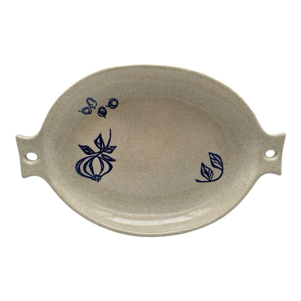 Vintage Pfaltzgraff ✨Ben Seibel Designs Country-Time Serving Platter Gray & Blue - Picture 1 of 4